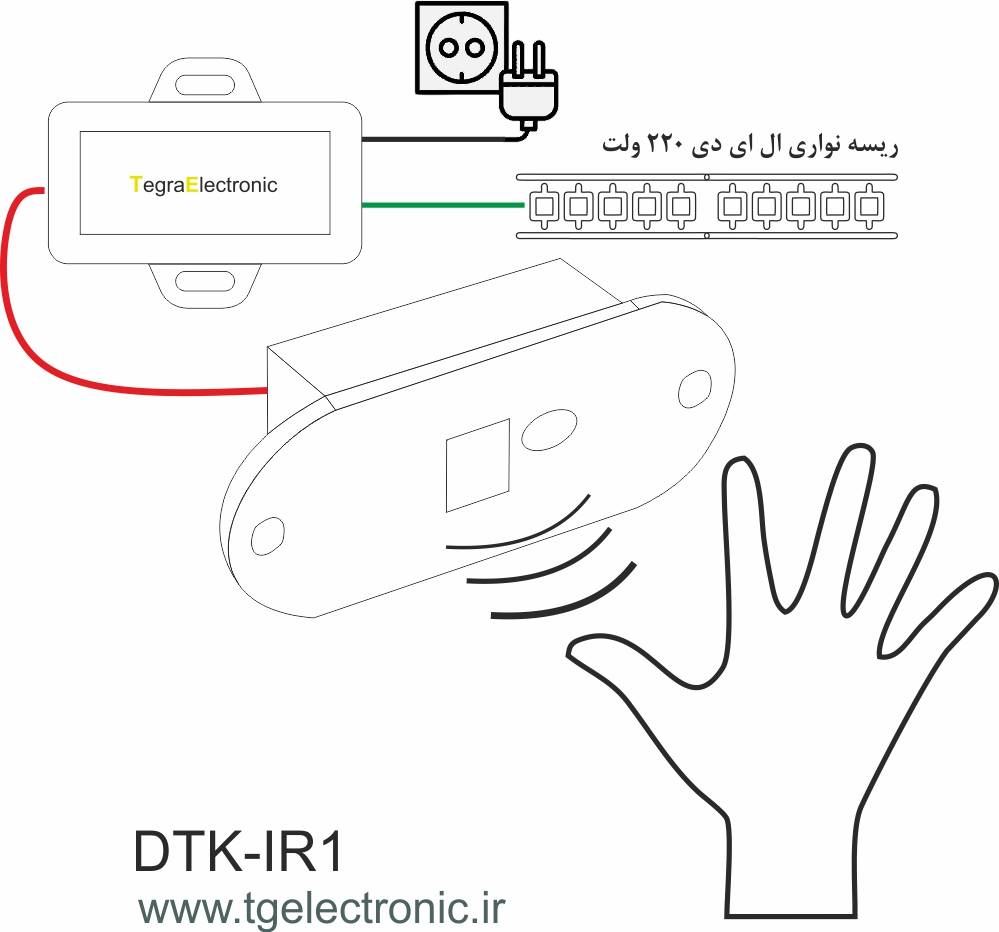 smart-mirror-infrared-key-DTK-IR1-220V-wiring